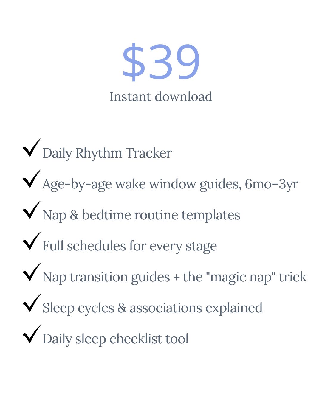 Baby sleep and nap course with schedules and routines